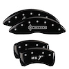 36020SLMTBK Front Disc Brake Caliper Covers for 2014-2016 Lincoln MKT [Black Finish w/ Silver Lincoln / MKT] - image 1