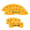 36022SLCZYL Front Disc Brake Caliper Covers Fits Select Lincoln MKZ [Yellow Finish w/ Black Lincoln / MKZ] - image 1