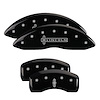 36024SLC1BK Front Disc Brake Caliper Covers Fits Select Lincoln Continental [Black Finish w/ Silver Lincoln / Star logo] - image 1