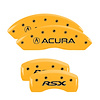 39005SRSXYL Front Disc Brake Caliper Covers for 2002-2006 Acura RSX [Yellow Finish w/ Black Acura / RSX] - image 1