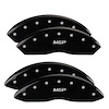 39015SMGPBK Front & Rear Disc Brake Caliper Covers for 1999-2004 Acura RL [Black Finish w/ Silver MGP] - image 1