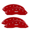 39015SMGPRD Front & Rear Disc Brake Caliper Covers for 1999-2004 Acura RL [Red Finish w/ Silver MGP] - image 1