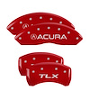 39018STLXRD Front Disc Brake Caliper Covers Fits Select Acura TLX [Red Finish w/ Silver Acura / TLX] - image 1