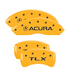 39018STLXYL Front Disc Brake Caliper Covers Fits Select Acura TLX [Yellow Finish w/ Black Acura / TLX] - image 1
