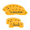 39022SRDXYL Front Disc Brake Caliper Covers for 2016-2018 Acura RDX [Yellow Finish w/ Black Acura / RDX] - image 1