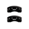 39023RMGPBK Rear Disc Brake Caliper Covers for 2006-2008 Acura RL [Black Finish w/ Silver MGP] - image 1