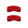 Front and Rear Disk Brake Caliper Covers for Jaguar, Red - image 3