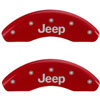 JEEP/JEEP Red Powder Coat Finish Silver Characters. - image 1