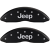 2003 JEEP GRAND CHEROKEE LAREDO - SET OF 4 CALIPER COVERS JEEP/JEEP MATTE BLACK POWDER COAT FINISH S - image 1