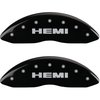 2011 JEEP GRAND CHEROKEE LIMITED - SET OF 4 CALIPER COVERS HEMI/HEMI ENGRAVING BLACK POWDER COAT FIN - image 1