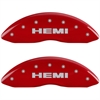 2011 JEEP GRAND CHEROKEE LIMITED - SET OF 4 CALIPER COVERS HEMI/HEMI ENGRAVING RED POWDER COAT FINIS - image 1