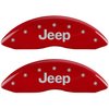 2011 JEEP GRAND CHEROKEE LAREDO - SET OF 4 CALIPER COVERS JEEP/JEEP RED POWDER COAT FINISH SILVER CHARACTERS. 18 WHEEL MIN - image 1