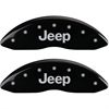 2011 JEEP GRAND CHEROKEE LAREDO - SET OF 4 CALIPER COVERS JEEP/JEEP GRILL LOGO BLACK POWDER COAT FIN - image 1