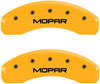 Set of 4 caliper covers Engraved Front and Rear MOPAR Yellow powder coat finish black characters - image 2