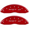 2011 JEEP GRAND CHEROKEE LAREDO - SET OF 4 CALIPER COVERS SRT-8/SRT-8 RED POWDER COAT FINISH SILVER CHARACTERS. 18 WHEEL MIN - image 1