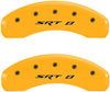 Set of 4 caliper covers Engraved Front and Rear SRT8 Yellow powder coat finish black characters - image 2