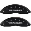 2012 JEEP LIBERTY JET - SET OF 4 CALIPER COVERS WRANGLER/WRANGLER MATTE BLACK POWDER COAT FINISH SILVER CHARACTERS. 17 WHEEL MIN - image 1