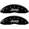 2014 JEEP CHEROKEE LATITUDE - SET OF 4 CALIPER COVERS JEEP/JEEP GRILL LOGO BLACK POWDER COAT FINISH - image 1