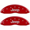 2014 JEEP CHEROKEE LATITUDE - SET OF 4 CALIPER COVERS JEEP/JEEP GRILL LOGO RED POWDER COAT FINISH SI - image 1