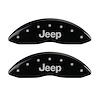 42011FJEPBK Front Disc Brake Caliper Covers Fits Select Jeep Compass, Jeep Patriot [Black Finish w/ Silver JEEP] - image 1