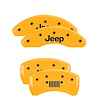 42016SJPLYL Front Disc Brake Caliper Covers Fits Select Jeep Renegade/Jeep Compass [Yellow w/Black JEEP /JEEP Grill Logo] - image 1