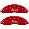 JEEP/JEEP Red Powder Coat Finish Silver Characters. - image 1