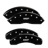42019SMGPBK Front & Rear Disc Brake Caliper Covers for 2018-2021 Jeep Wrangler [Black Finish w/ Silver MGP] - image 1