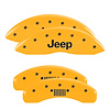 42020SJPLYL Front Brake Caliper Covers Fits Jeep Grand Cherokee WK/Jeep Grand Cherokee [Yellow w/Black JEEP /JEEP Grill Logo] - image 1
