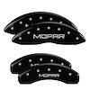 42020SMOPBK Front & Rear Disc Brake Caliper Covers Fits Select Jeep Grand Cherokee WK/Jeep Grand Cherokee [Black w/Silver MOPAR] - image 1