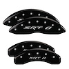 42020SSR8BK Front & Rear Disc Brake Caliper Covers Fits Select Jeep Grand Cherokee WK/Jeep Grand Cherokee [Black w/Silver SRT 8] - image 1