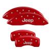 Front and Rear Disk Brake Caliper Covers for Jeep Gladiator, Red - image 1