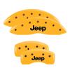 Front and Rear Disk Brake Caliper Covers for Jeep Gladiator, Yellow - image 1