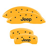 Front and Rear Disk Brake Caliper Covers for Jeep Gladiator, Yellow - image 1