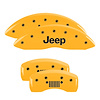 Front and Rear Disk Brake Caliper Covers for Jeep Gladiator, Yellow - image 1