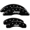 42023SJEPBK Front & Rear Disc Brake Caliper Covers Fits Select Jeep Grand Cherokee L/Jeep Grand Cherokee [Black w/Silver JEEP] - image 1