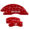49001SBSHRD Front Disc Brake Caliper Covers Fits Select Buick Enclave [Red Finish w/ Silver Buick / Buick Shield Logo] - image 1