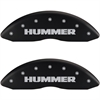 2003 HUMMER H2 BASE - SET OF 4 CALIPER COVERS HUMMER/HUMMER MATTE BLACK POWDER COAT FINISH SILVER CHARACTERS. 18 WHEEL MIN - image 1