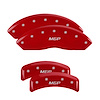 54003SMGPRD Front & Rear Disc Brake Caliper Covers Fits Select Subaru Impreza/Subaru Legacy/Subaru Outback [Red w/Silver MGP] - image 1