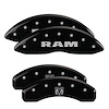 55001SRMHBK Front Disc Brake Caliper Covers Fits Select Ram 1500, Ram 1500 Classic [Black Finish w/ Silver RAM / RAMHEAD] - image 1