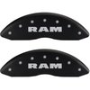 2012 RAM 1500 BIG HORN - SET OF 4 CALIPER COVERS RAM/RAMHEAD MATTE BLACK POWDER COAT FINISH SILVER CHARACTERS. 17 WHEEL MIN - image 1