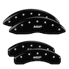 56002SMGPBK Front & Rear Disc Brake Caliper Covers Fits Select Tesla S [Black Finish w/ Silver MGP] - image 1
