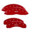 Front and Rear Disk Brake Caliper Covers for Tesla S, Red - image 1