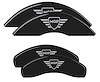 56013SMGPBK Front & Rear Disc Brake Caliper Covers for 2020-2023 Tesla Y, 2020-2022 Tesla Y [Black Finish w/ Silver MGP] - image 1