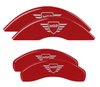 56013SMGPRD Front & Rear Disc Brake Caliper Covers for 2020-2023 Tesla Y, 2020-2022 Tesla Y [Red Finish w/ Silver MGP] - image 2