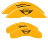 56013SMGPYL Front & Rear Disc Brake Caliper Covers for 2020-2023 Tesla Y, 2020-2022 Tesla Y [Yellow Finish w/ Black MGP] - image 2