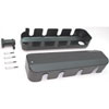 COIL COVER ALUM FABRICATED GM LS Series with OEM coil bracket stand-offs elevated oil filler Satin Black Pair - image 1