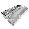 4035020 Aluminum Valve Covers for Small Block Chevy, Circle Track [Satin Silver Anodized] - image 1