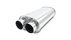 10535 STREETPOWER Universal Muffler [Dual Inlet 2.500 in., Dual Outlet 2.500 in., Stainless Steel] - image 1