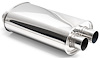 10536 STREETPOWER Universal Muffler [Dual Inlet 3 in., Dual Outlet 3 in., Stainless Steel] - image 1