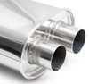 10536 STREETPOWER Universal Muffler [Dual Inlet 3 in., Dual Outlet 3 in., Stainless Steel] - image 3